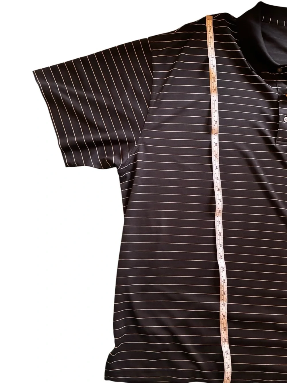 PGA Tour Men's 4X‎ Black Striped Golf Polo Shirt